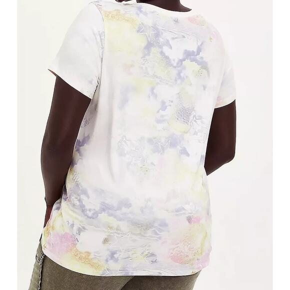 Torrid Plus Size 3X Tie Dye Short Sleeve Super Soft Knits Perfect Tee Top - Picture 1 of 8